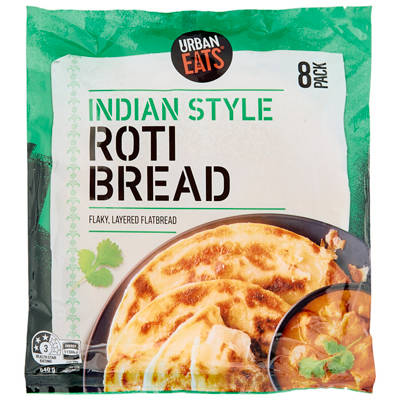 URBAN EATS Roti Bread 8 Pack 640g