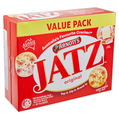 ARNOTT'S Jatz Original Crackers Value Pack 310g