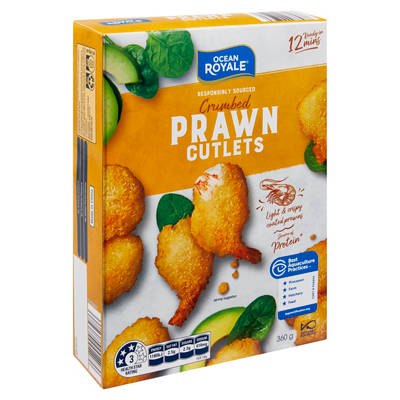 OCEAN ROYALE Crumbed Prawn Cutlets 360g