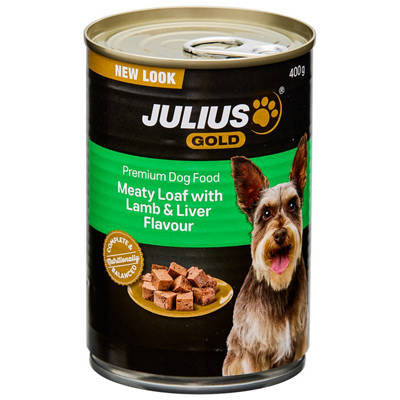 JULIUS GOLD Meaty Loaf with Lamb and Liver Flavour Dog Food 400g