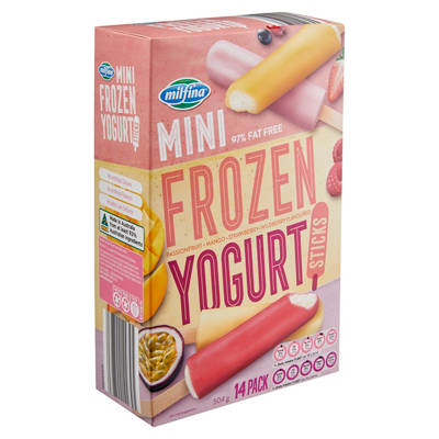 Mini Frozen Yogurt Sticks 14 Pack 504g