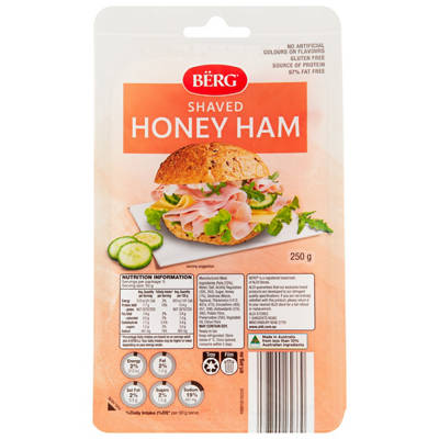 BERG Leg Honey Ham Shaved 250g