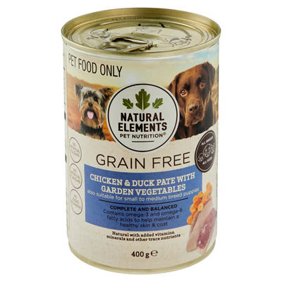 NATURAL ELEMENTS PET NUTRITION Natural Grain Free Dog Food 400g