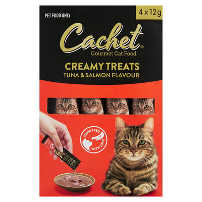 CACHET Assorted Creamy Cat Treats 4 Pack 48g