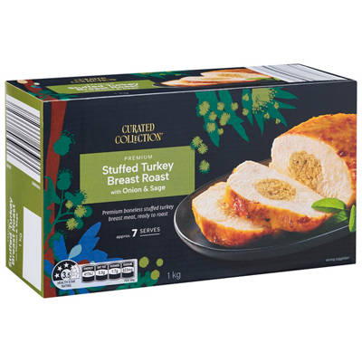 CURATED COLLECTION Stuffed Turkey Breast Roast with Onion and Sage 1kg