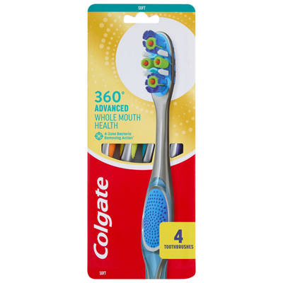 COLGATE 360 Advanced Toothbrush 4 Pack
