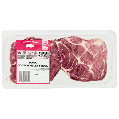 IRONBARK PORK Pork Scotch Fillet Steak per kg