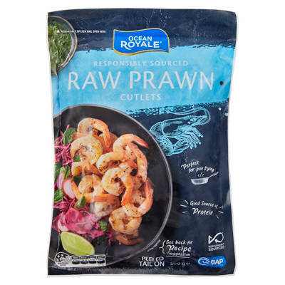 OCEAN ROYALE Raw Prawn Cutlets 500g
