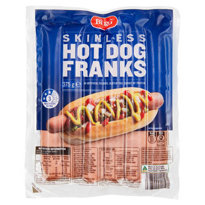 BERG Skinless Hot Dogs 375g