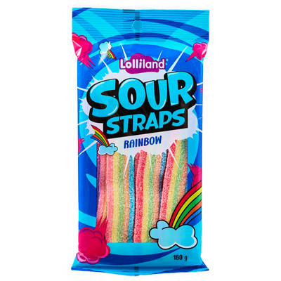 LOLLILAND Sour Straps Rainbow 160g
