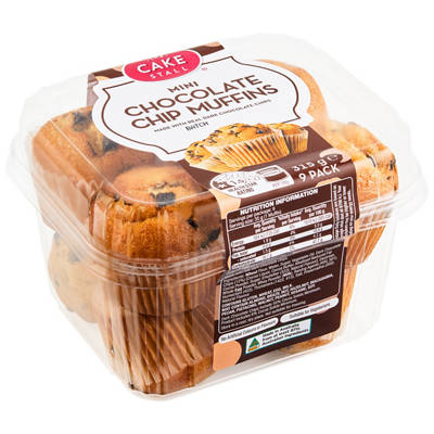 THE CAKE STALL Mini Chocolate Chip Muffins 9 Pack 315g