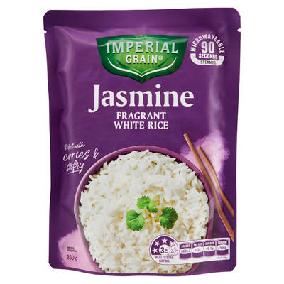 IMPERIAL GRAIN Microwave Rice Pouch Jasmine 250g
