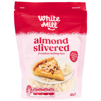 WHITE MILL Baking Almonds Slivered 125g