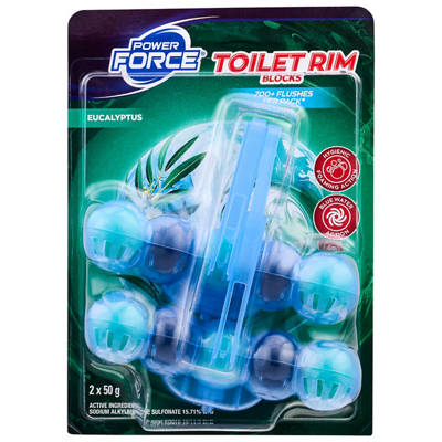Toilet Rim Blocks Eucalyptus 2 x 50g