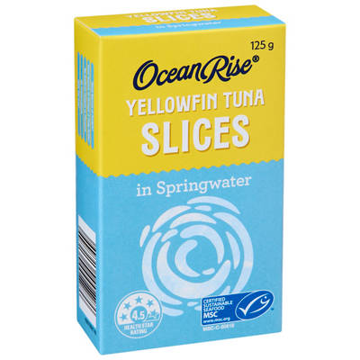 OCEAN RISE Yellowfin Tuna Slices In Springwater 125g