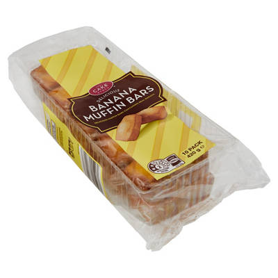 THE CAKE STALL Banana Muffin Bars 10 Pack 420g