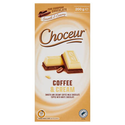 Coffee & Cream Chocolate Block 200g
