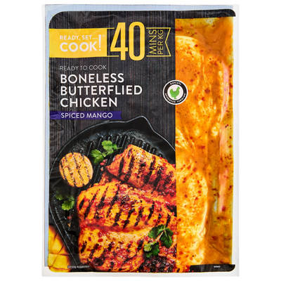 READY, SET…COOK! Boneless Butterflied Chicken Spiced Mango