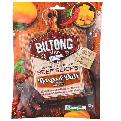 THE BILTONG MAN Biltong Slices Mango & Chili 100g