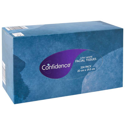 CONFIDENCE Assorted Facial Tissues 2ply 224 Pack