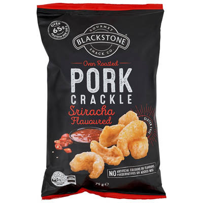 Sriracha Flavoured Pork Crackle 75g