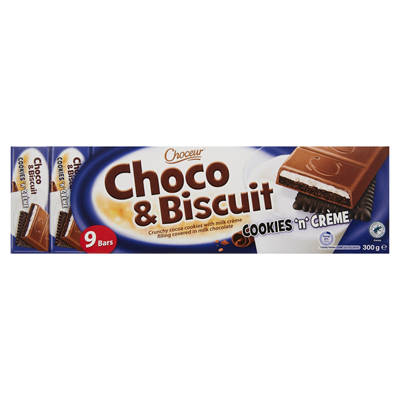 CHOCEUR Choco & Biscuit Cookies ’n’ Crème 300g