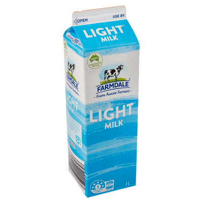 FARMDALE Light Milk 1L, 1L — Aldi