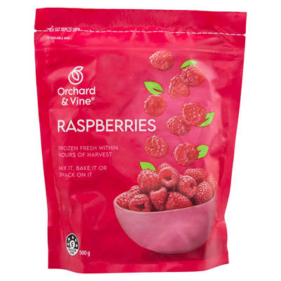 ORCHARD & VINE Raspberries 500g