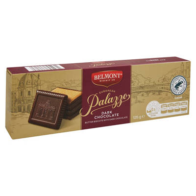 Palazzo Dark Chocolate Biscuits 125g