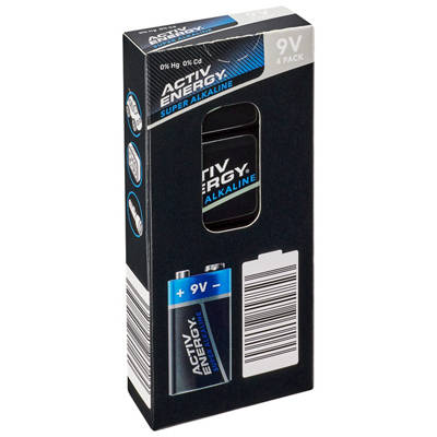 ACTIV ENERGY 9V Batteries 4 Pack