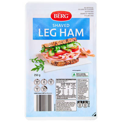 BERG Leg Shaved Ham 250g