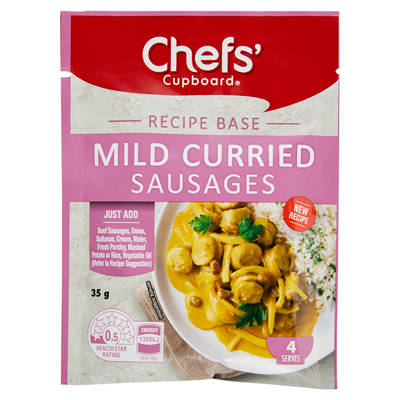 Mild Curried Sausages Recipe Base 35g