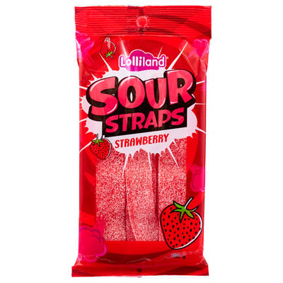 LOLLILAND Sour Straps Strawberry 160g