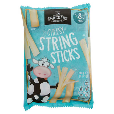 SNACKERS MARKET Cheesy String Sticks 8 Pack 168g