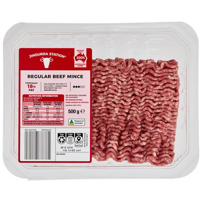 JINDURRA STATION 3 Star Beef Mince 500g