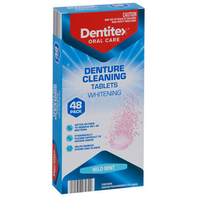 DENTITEX Whitening Denture Cleaning Tablets 48 Pack
