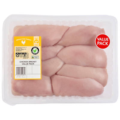 BROAD OAK FARMS RSPCA Approved Chicken Breast Value Pack per kg