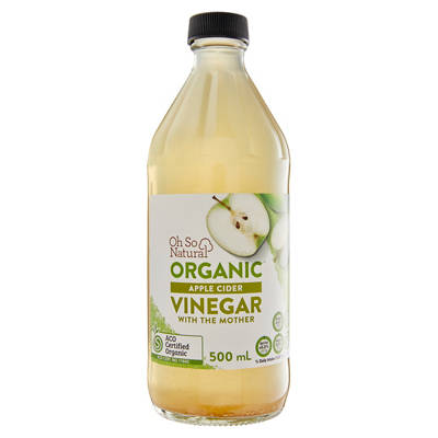OH SO NATURAL ORGANIC Organic Apple Cider Vinegar 500ml, 500mL — Aldi