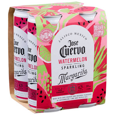 JOSE CUERVO Watermelon Tequila Cans 4x330ml