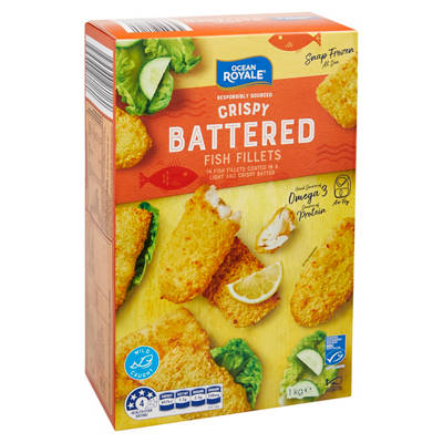 Crispy Battered Fish Fillets 1kg