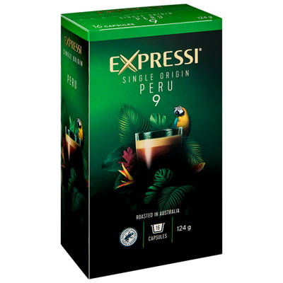 EXPRESSI Peru Single Origin Coffee 16 Pack 124g