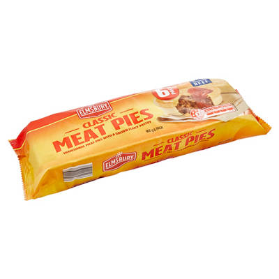 ELMSBURY Meat Pies 6 Pack 900g