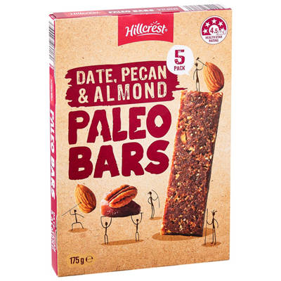 HILLCREST Date, Pecan & Almond Paleo Bar 175g