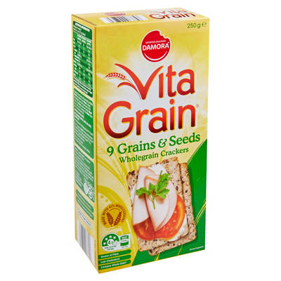 DAMORA Vita Grain 9 Grains & Seeds Wholegrain Crackers 250g