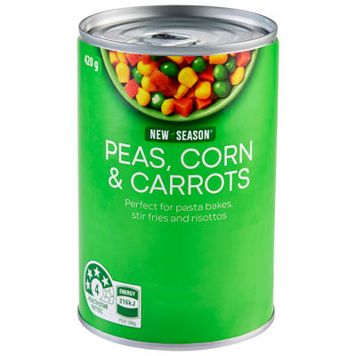 Peas, Corn & Carrots 420g