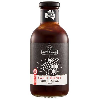 GRILL SOCIETY QUALITY PRODUCTS Sweet Honey BBQ Sauce 550g
