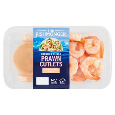 THE FISHMONGER Cooked Prawn Cutlets with Cocktail Sauce 230g