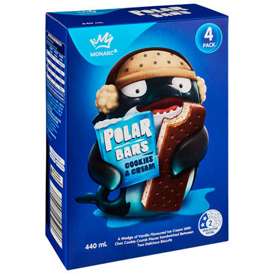 Polar Bars Cookies & Cream 4 Pack 440mL