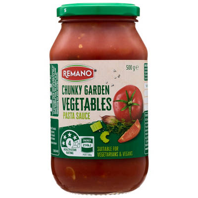 REMANO Chunky Garden Vegetables Pasta Sauce 500g