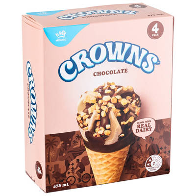 MONARC CROWNS Chocolate Cones 4 Pack 475ml